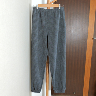 百搭减龄潮流 简约气质极简风韩版 休闲高腰直筒裤 女灰色松紧腰长裤