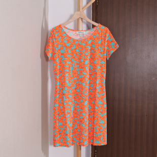 印花短袖 2025年秋款 中长款 女装 连衣裙子休闲风百搭减龄气质潮 新品