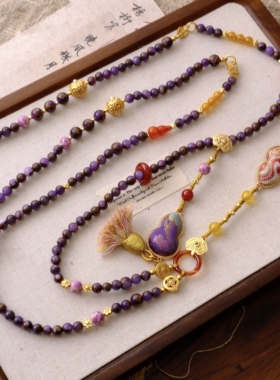 超特别原创设计新中式气质项链一款多戴毛衣项链国风斜挎背链