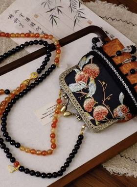 国风超美可斜挎背背链宋锦包包装饰手机链多戴项链国风装饰