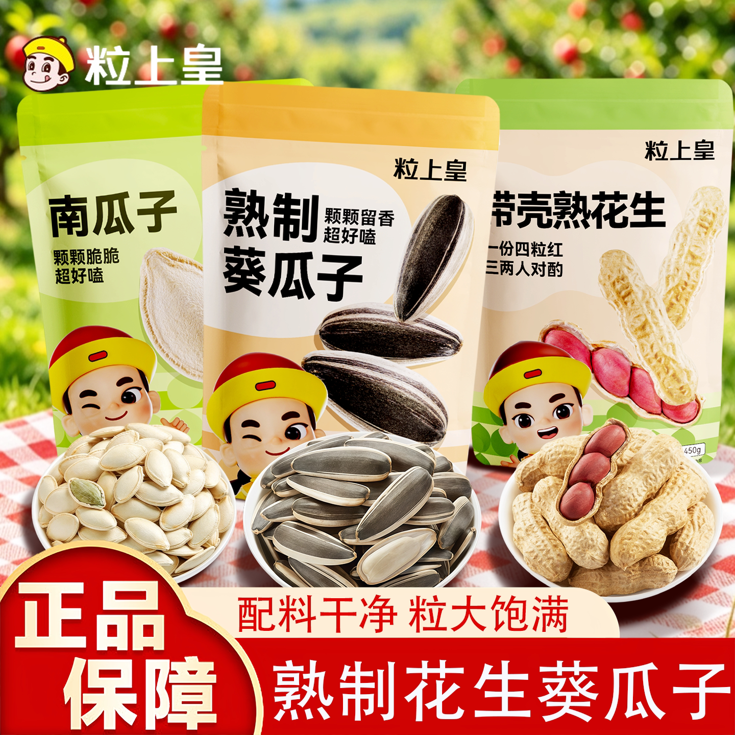 粒上皇葵瓜子花生熟制南瓜子新鲜葵花籽坚果休闲零食袋装炒货年货