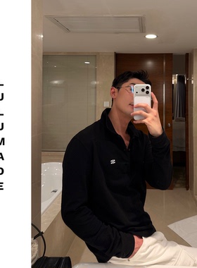 Lulumade【CE 9900版】凯旋门刺绣100%珠地棉翻领长袖poloT恤 男