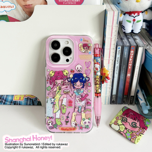 RUKAWAZx鸟鸟一联名原创双层甜心中华娘可爱动漫日系适用于iPhone苹果17/promax/16/15大孔imd手机壳
