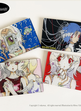 RukawazxOliwa联名原创AngleKiss小卡/明信片/冰箱贴复古可爱周边