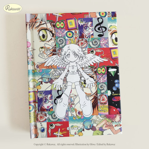 Rukawaz x Oliwa联名原创final angel复古天使硬壳手账本可平摊