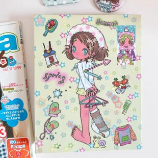 Rukawazx鸟鸟一联名四季物语可爱A5尺寸6孔硬纸壳活页卡册收纳