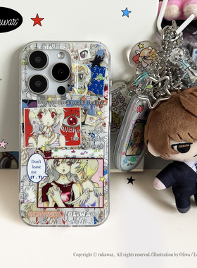 RUKAWAZxOliwa奥莉蛙联名AngelKiss适用iPhone苹果双层imd手机壳