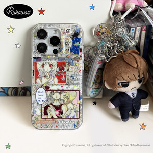 日系动漫贝壳纹卡通少女手机壳