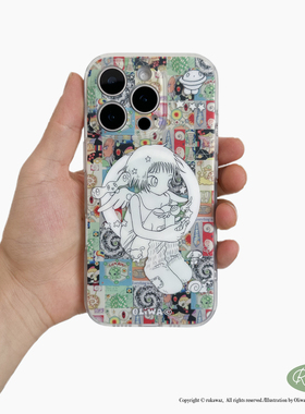 RUKAWAZxOliwa奥莉蛙联名everything is connected适用iPhone苹果双层磨砂imd 17 pro/16/15手机壳