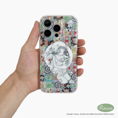 RUKAWAZxOliwa奥莉蛙联名everything is connected适用iPhone苹果双层磨砂imd 17 pro/16/15手机壳