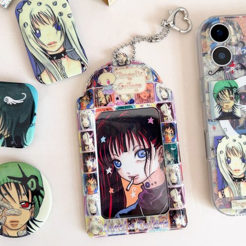 Rukawaz x 奥莉蛙天使学园亮面细闪原创追星小卡可爱复古卡套挂件