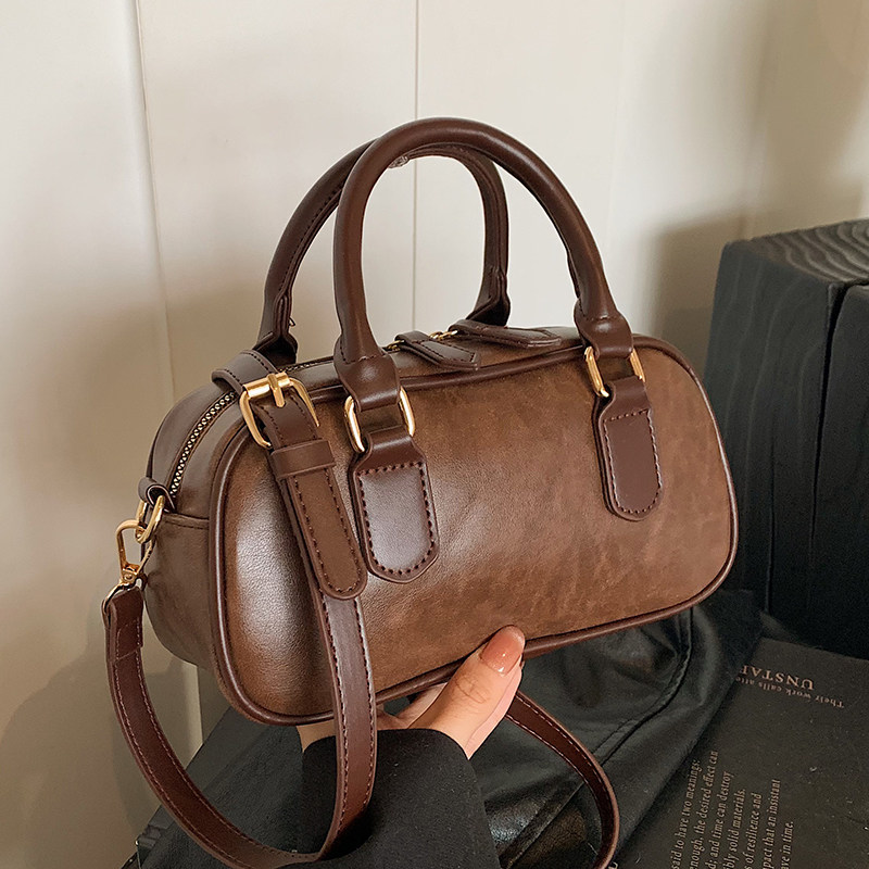 小众高级感手提小方包女式2025新款秋冬时尚复古美拉德单肩斜挎包