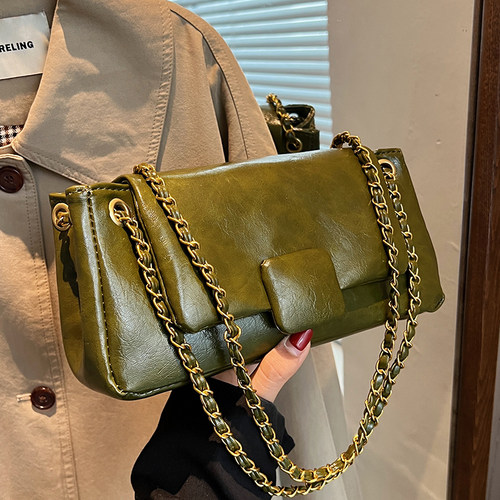 温度腋下包链条复古小