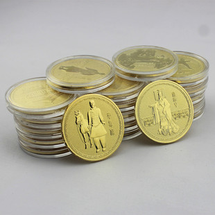 秦兵马俑纪念币 陕西西安旅游纪念品特色工艺品出国送礼会议纪念