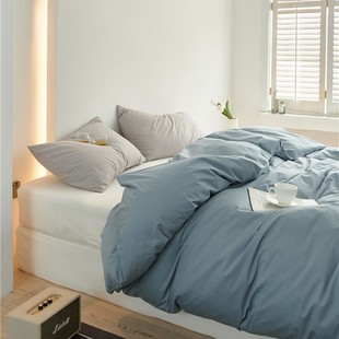 单品被套 斜纹全棉被套精梳棉彩虹纯色被罩双人180x220单人1.5x2m