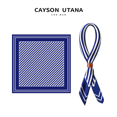 CAYSONUTANA春夏条纹男士丝巾