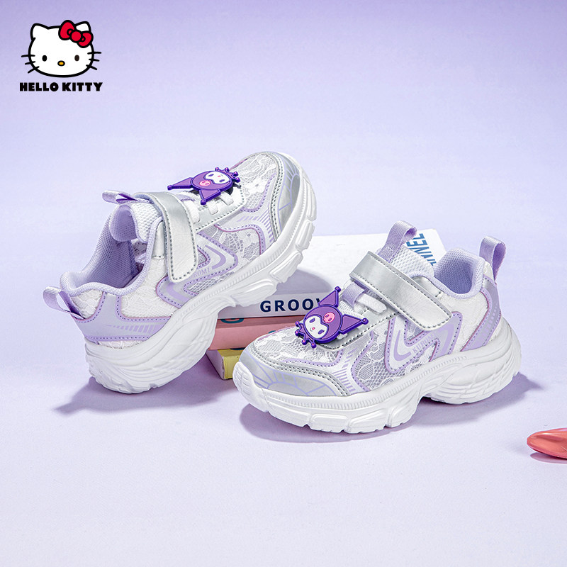 库洛米女童运动鞋2026春夏季新款儿童老爹鞋女孩网面透气镂空休闲