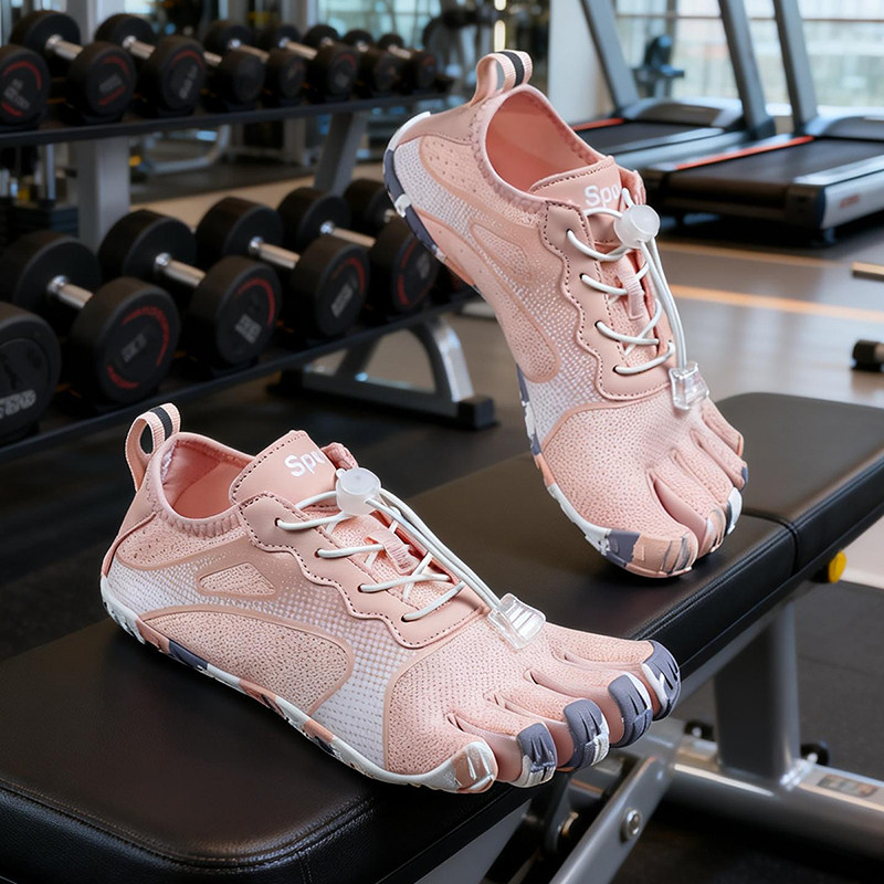 赤足宽楦脚鞋易弯折五指鞋男女通用综合训练鞋防滑网布室内健身鞋