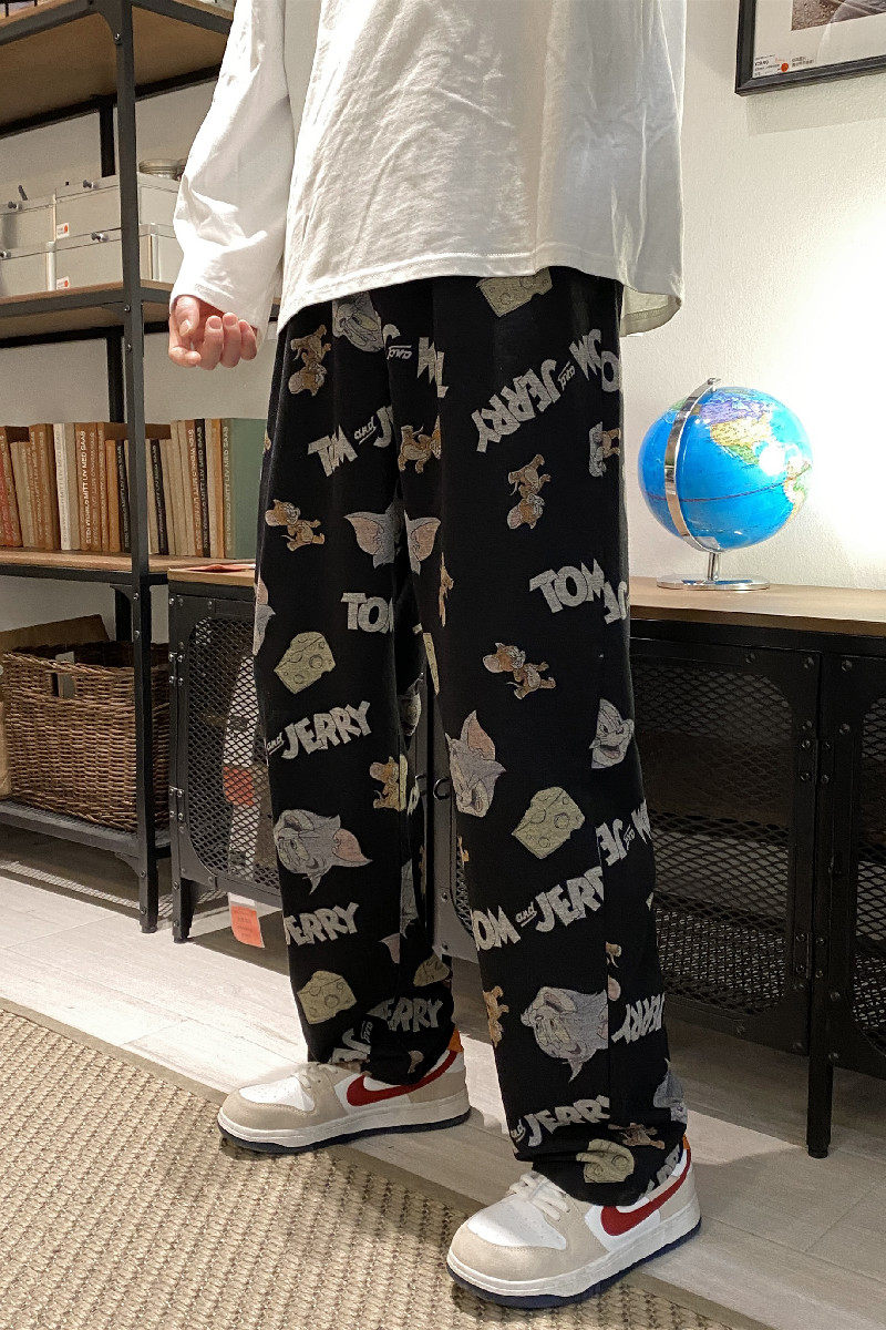 港风大码卡通图米运动裤港风日系灰色DSA012k237p55,女装休闲裤,星座415A（原A012）