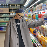 男士港风大码西服潮流浅灰男装韩版大dsa012xf901p80，男装西服，星座415A（原A012）