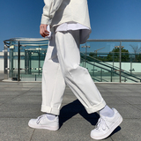 港风模特外景色男士纯色白休闲港风DSA012k232p55，男装休闲裤，星座415A（原A012）