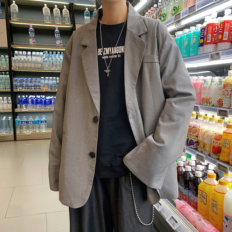 男士港风大码西服潮流灰男装韩版大dsa012xf901p80,男装西服,星座415A（原A012）