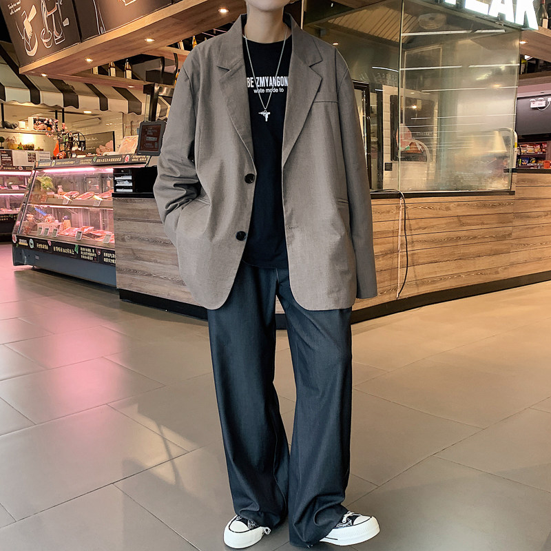 男士港风大码西服潮流灰色男装韩版大dsa012xf901p80,男装西服,星座415A（原A012）
