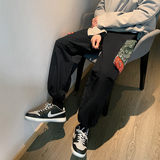 港风模特大码色男士贴补印花裤红绿休闲港风DSA012k233p50，男装休闲裤，星座415A（原A012）