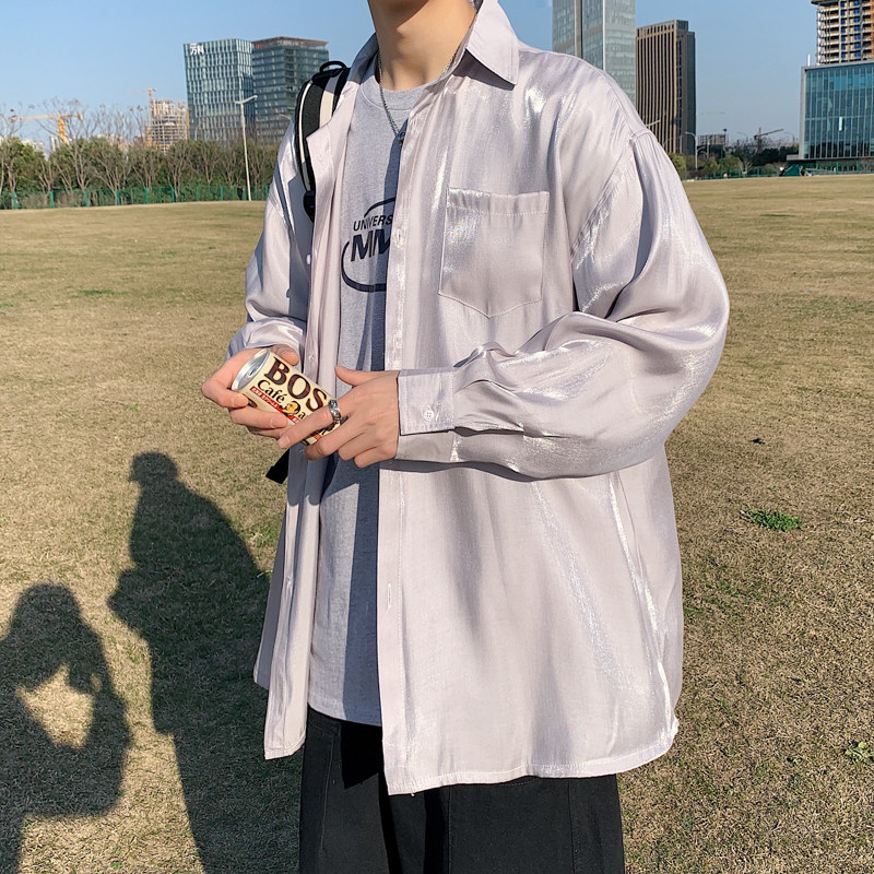 模特外景男士大码纯浅灰色潮流男薄DSA012cs22p45图片
