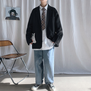 男士港风大码西服潮流黑男装韩版大dsa012xf901p80图片