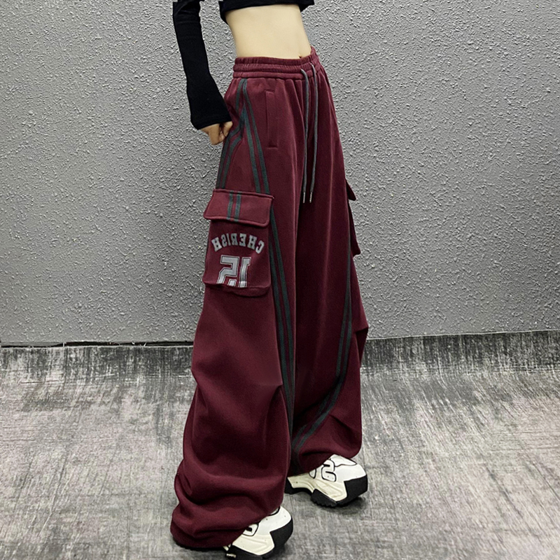 潮牌帅气工装运动休闲裤女
