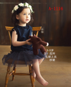 2023展会新款儿童摄影服装 韩版影楼男女3-5岁公主裙写真拍照服饰