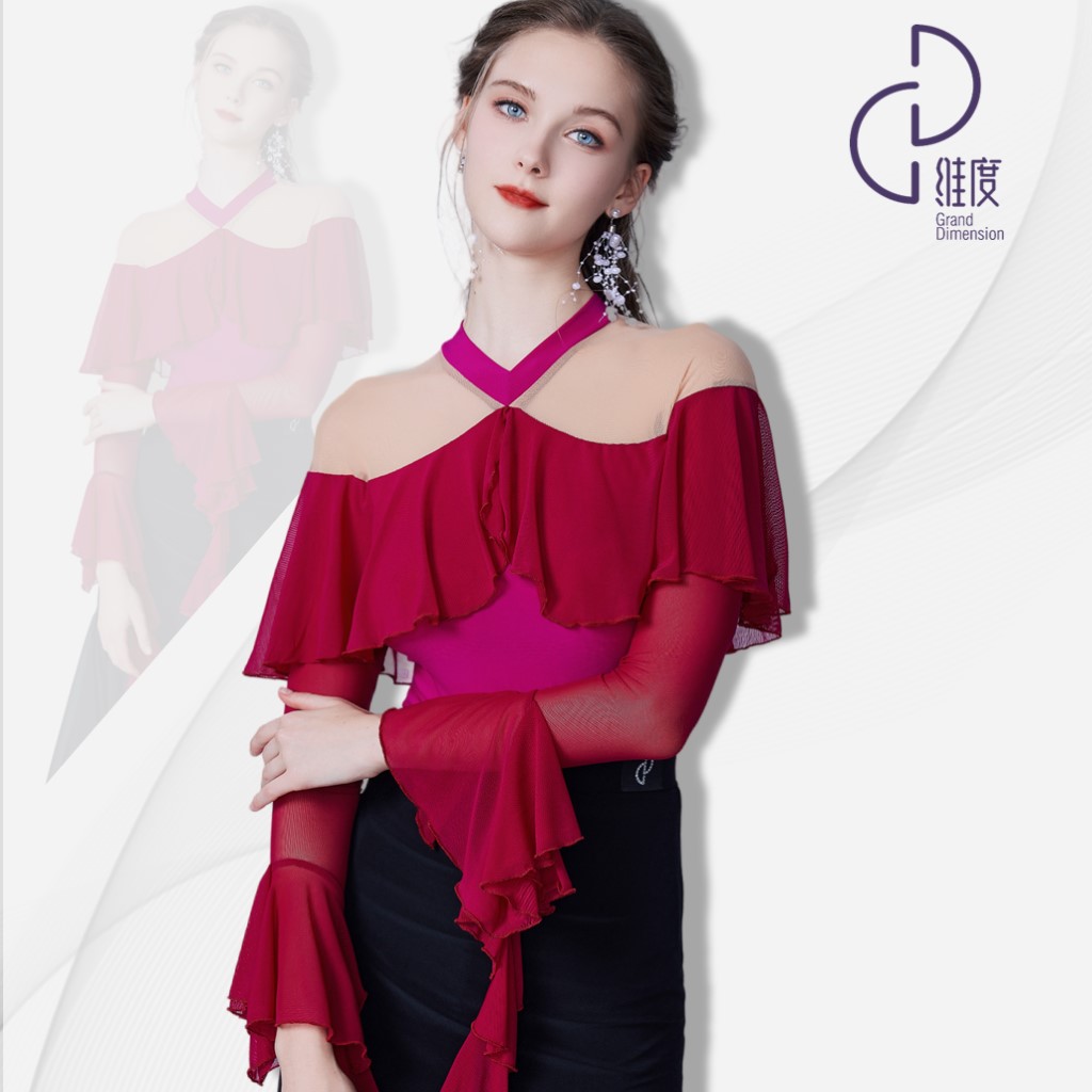 【维度舞服】Y521新款女士上衣摩登舞蹈服