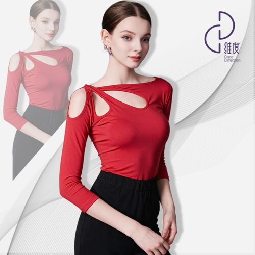 维度舞服花瓣上衣显瘦摩登舞