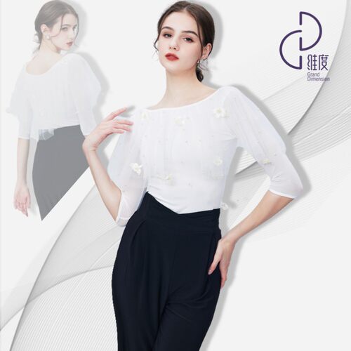 Y335维度舞服女士上衣摩登舞拉丁舞广场练习服