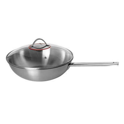 康宁Revere 304不锈钢不粘炒锅煎锅家用炒菜锅电磁炉燃气灶通用