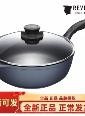 康宁Revere蓝宝石不粘炒锅煎锅家用炒菜锅电磁炉燃气灶通用28CM