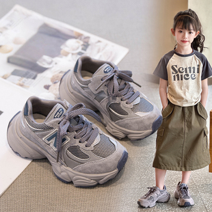 轻便男童二棉加绒老爹鞋 秋冬儿童N字跑步鞋 潮 2025新款 女童运动鞋