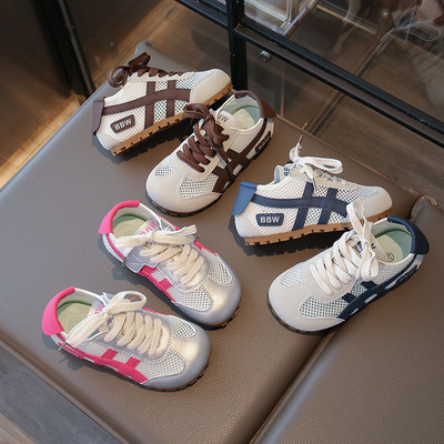 单网透气儿童软底轻便网面阿甘鞋