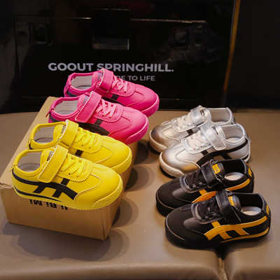 男女童皮面阿甘鞋时尚休闲运动鞋