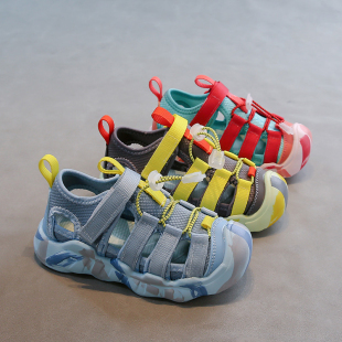儿童凉鞋2025夏季新款户外男童涉水鞋包头防踢女童软底防滑溯溪鞋