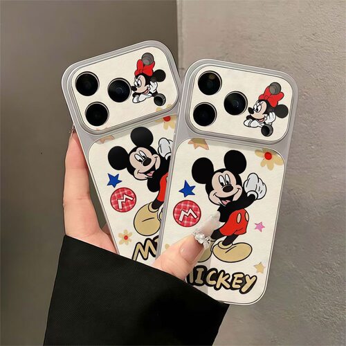 开心米奇iPhoneProMax17手机壳适用苹果16Pro15荔枝纹14可爱