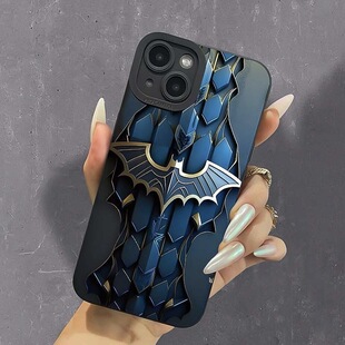 潮流蝙蝠适用iPhone16欧美15ProMax手机壳苹果17Pro时尚13酷炫14