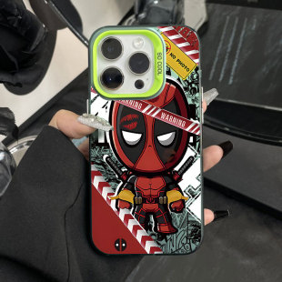 漫威死侍适用苹果15欧美17promax手机壳iphone16pro个性14小众13