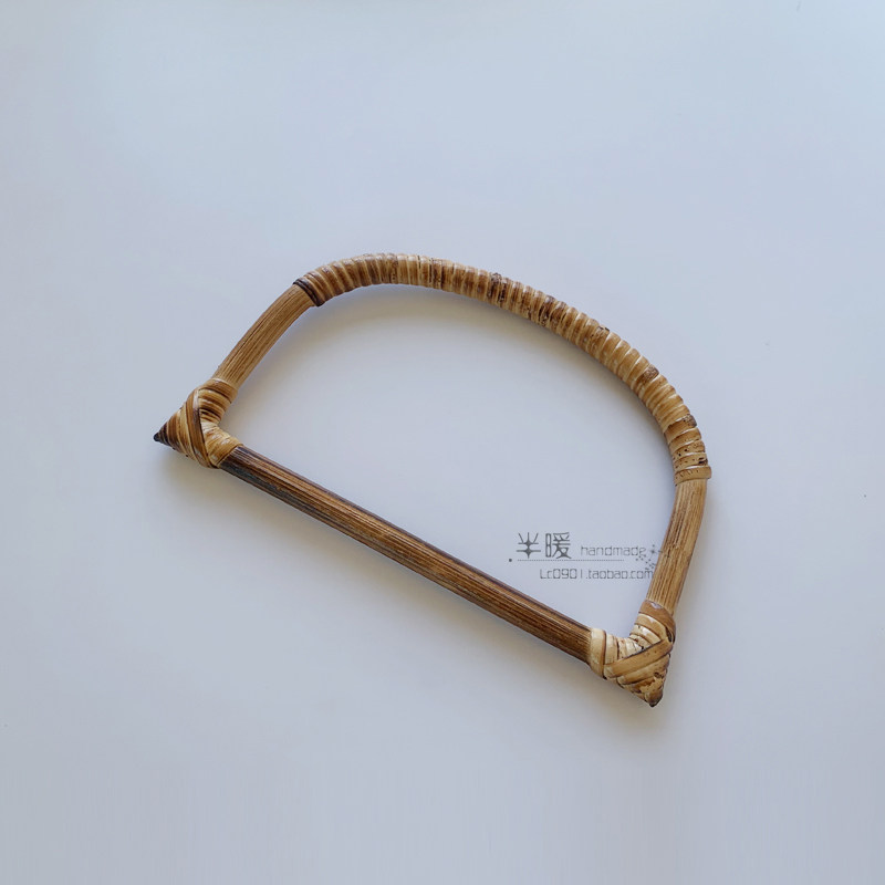 DIY LUGGAGE ACCESSORIESD-SHAPED SEMI-CIRCULAR BAMBOO RATTAN HAND HANDLE CROCHET BAG ACCESSORIES RATTAN HANDLE RATTAN HANDLE RATTAN HANDLE
