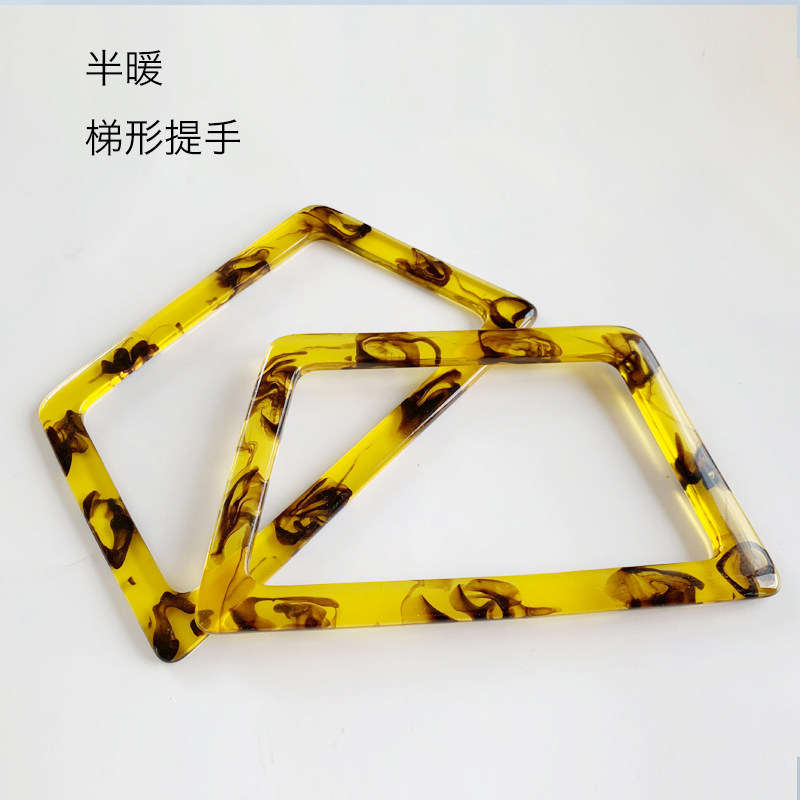 DIY ACRYLIC HANDLES TRAPEZOIDAL HANDLES HANDMADE FABRICS BEADED PATCHWORK WOVEN BAGS BAGS RINGS ACCESSORIES HAND HANDLES