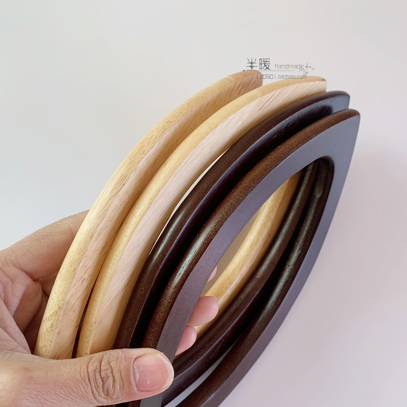 WOODEN HANDLES LIP SHAPES WOODEN HANDLES HAND BRACELETS HANDBAGS ACCESSORIES DIY WOVEN BAGS HANDMADE BAGS ACCESSORIES