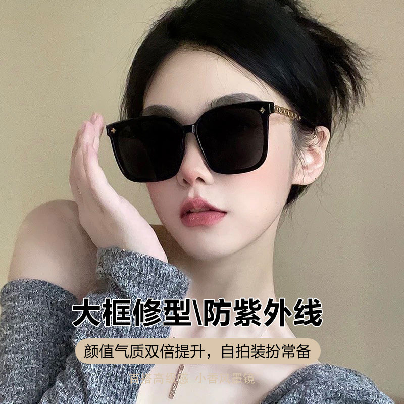高清墨镜女2026新款偏光太阳镜女士防紫外线高级感眼镜大框显脸小