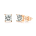 Rose Gold + 8mm White Stone