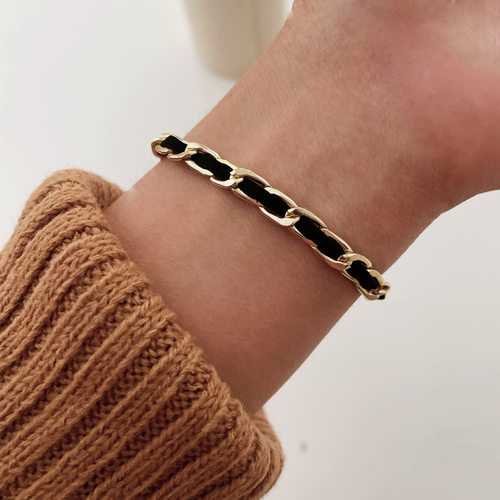 Chain bracelet girl网红设计感炼条手錬女欧美覆古小香风手錬